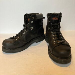 Harley-Davidson Men's Black Motorcycle Boots Size 12M Lace-UP